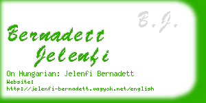 bernadett jelenfi business card